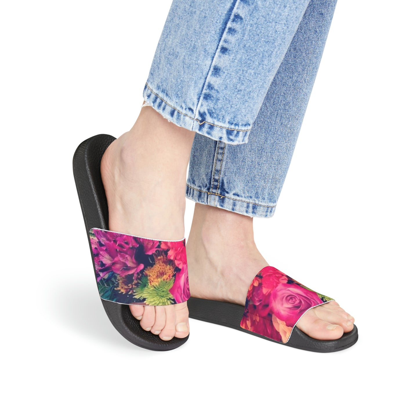 Radiant Blooms - Women's Slide Sandals