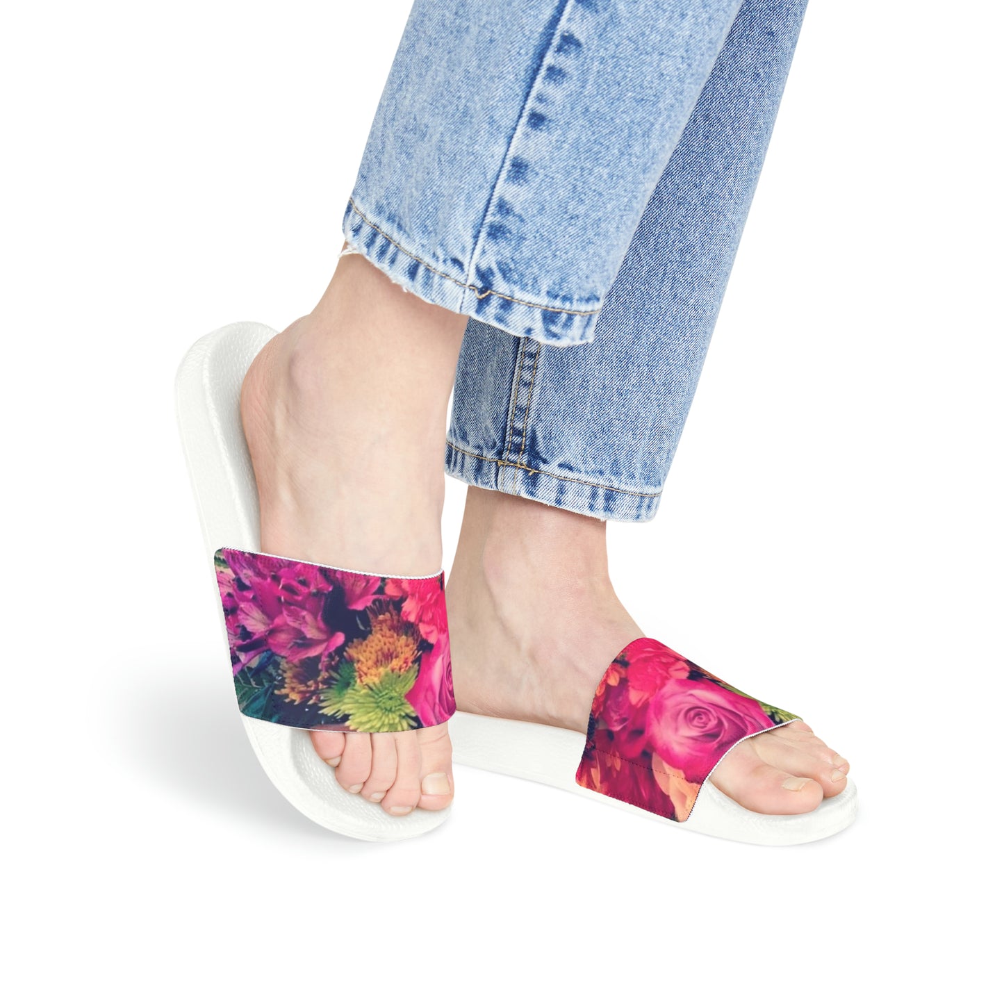 Radiant Blooms - Women's Slide Sandals