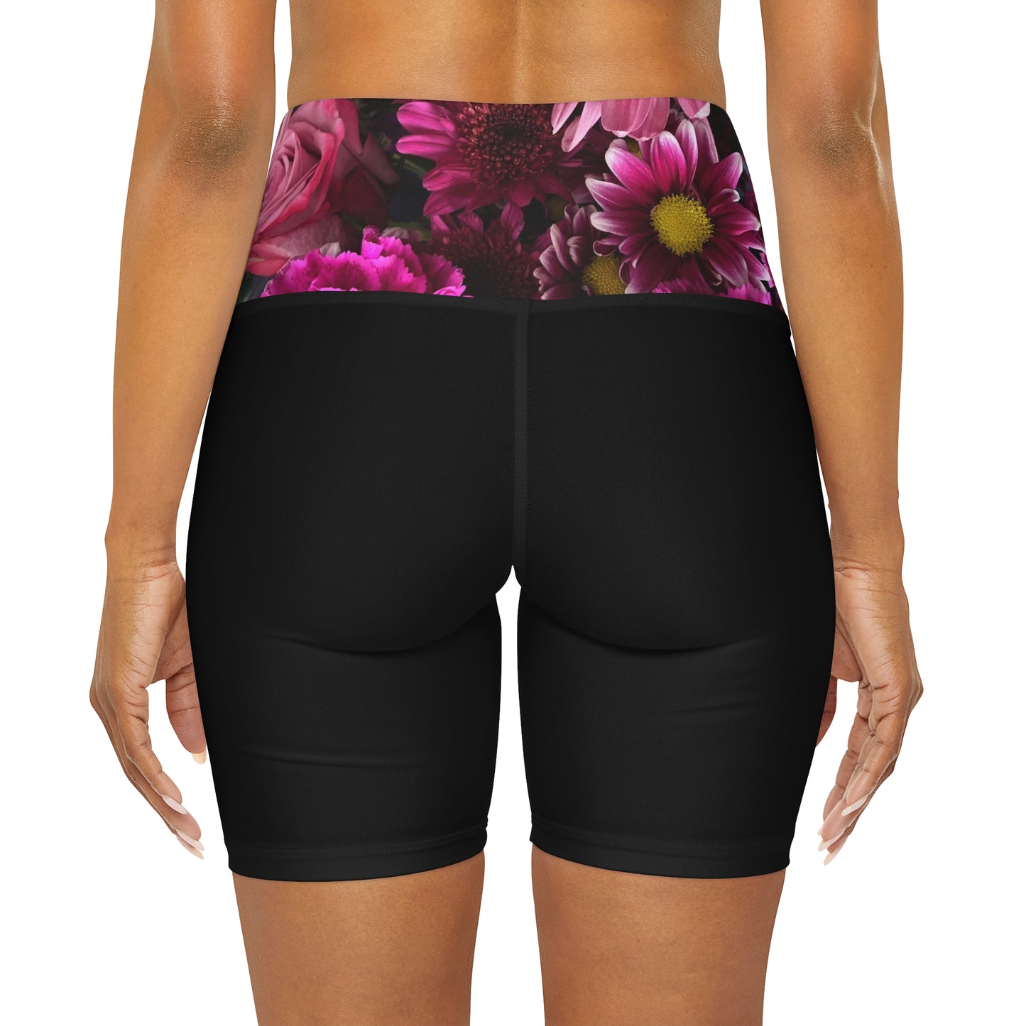 Pretty Bouquet - High Waisted Yoga Shorts