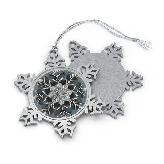 𝓓𝓪𝓻𝓴  𝓒𝓻𝔂𝓼𝓽𝓪𝓵  𝓢𝓹𝓲𝓻𝓲𝓽 ~ 𝓢𝓷𝓸𝔀𝓯𝓵𝓪𝓴𝓮  Pewter Ornament