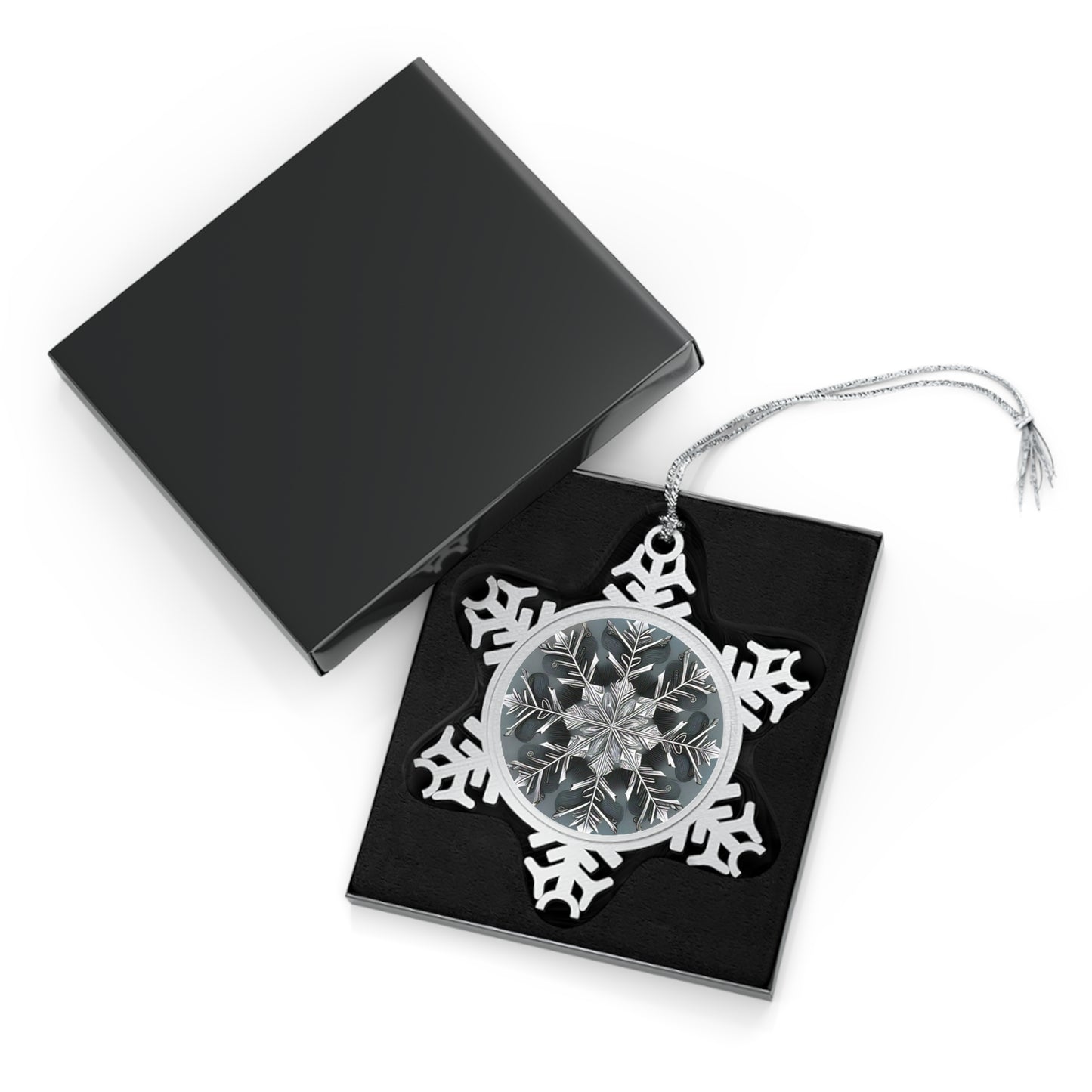 𝓓𝓪𝓻𝓴  𝓒𝓻𝔂𝓼𝓽𝓪𝓵  𝓢𝓹𝓲𝓻𝓲𝓽 ~ 𝓢𝓷𝓸𝔀𝓯𝓵𝓪𝓴𝓮  Pewter Ornament