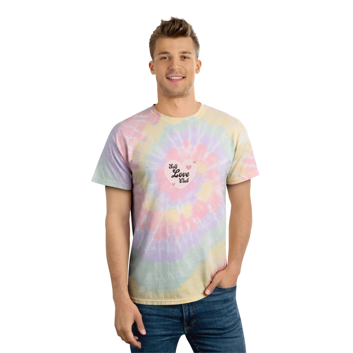𝓢𝓮𝓵𝓯  𝓛𝓸𝓿𝓮 𝓒𝓵𝓾𝓫  - Hazy Rainbow - Tie-Dye Spiral T-Shirt