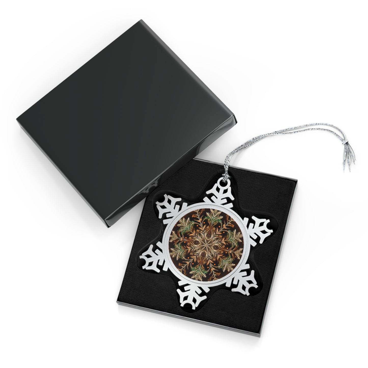𝓔𝓪𝓻𝓽𝓱  𝓢𝓹𝓲𝓻𝓲𝓽  ~ 𝓢𝓷𝓸𝔀𝓯𝓵𝓪𝓴𝓮  Pewter Ornament