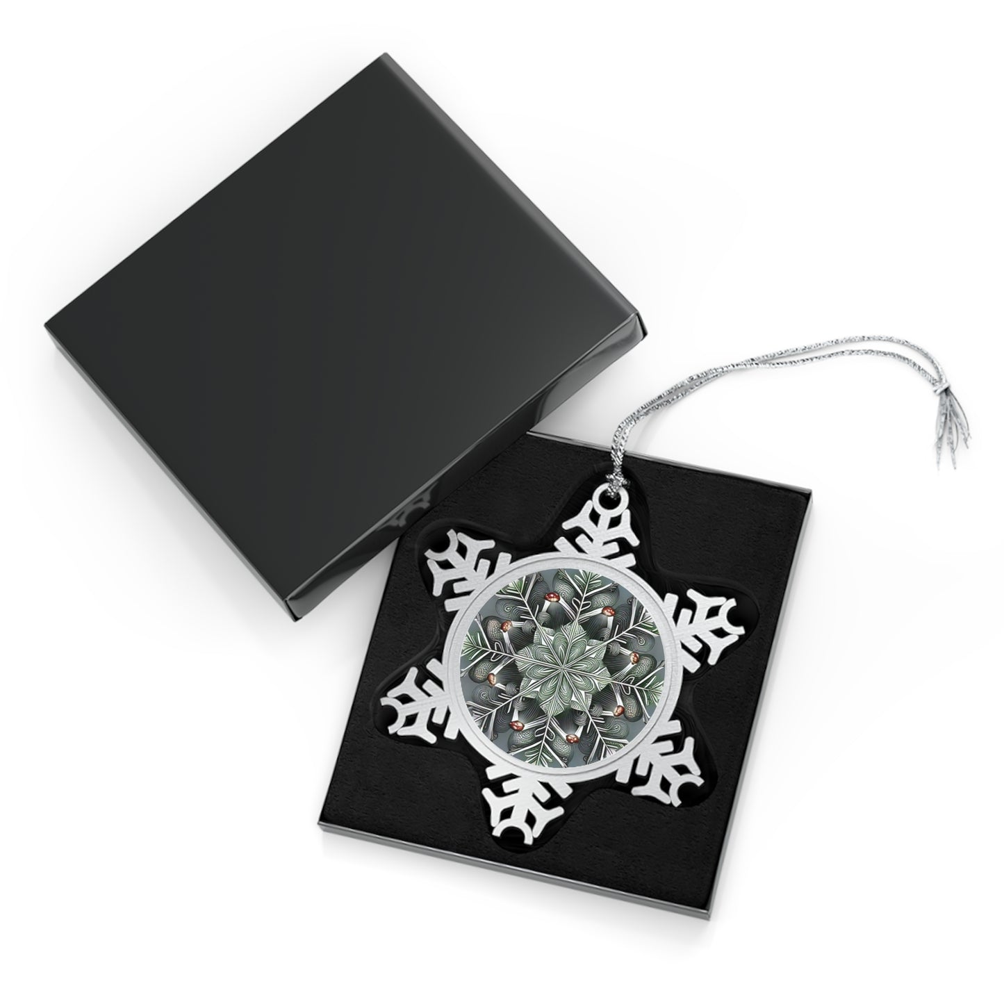 𝓢𝓱𝓻𝓸𝓸𝓶  𝓢𝓹𝓲𝓻𝓲𝓽  ~ 𝓢𝓷𝓸𝔀𝓯𝓵𝓪𝓴𝓮  Pewter Ornament