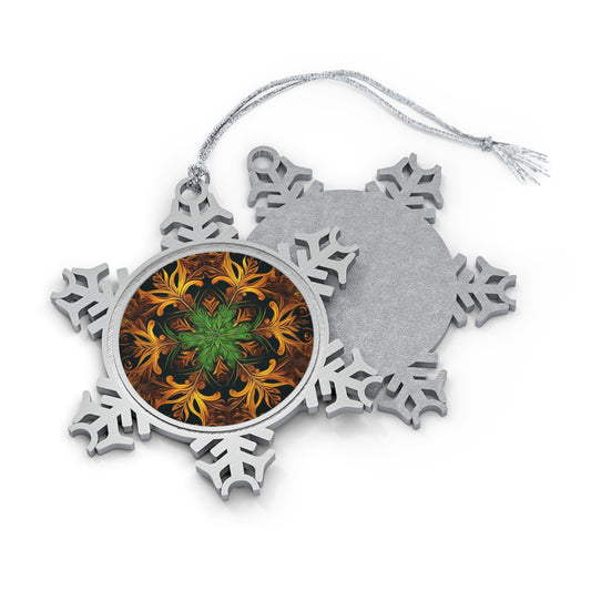 𝓣𝓻𝓮𝓮  𝓢𝓹𝓲𝓻𝓲𝓽  ~ 𝓢𝓷𝓸𝔀𝓯𝓵𝓪𝓴𝓮  Pewter Ornament