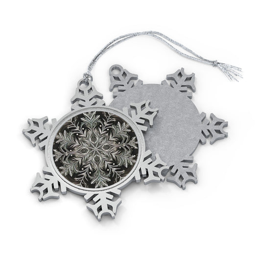 𝓦𝓲𝓷𝓽𝓮𝓻  𝓢𝓹𝓲𝓻𝓲𝓽  ~ 𝓢𝓷𝓸𝔀𝓯𝓵𝓪𝓴𝓮  Pewter Ornament