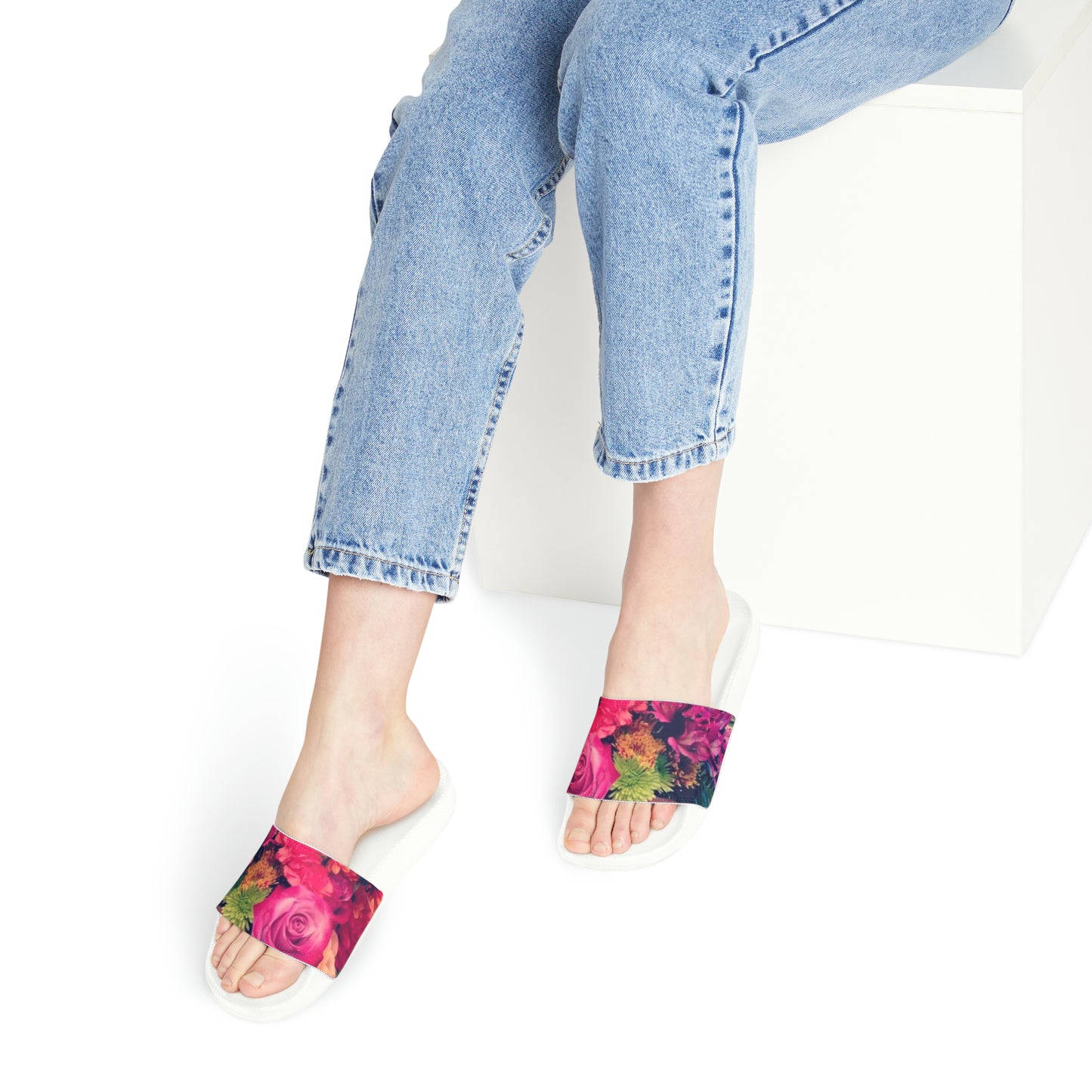 Radiant Blooms - Women's Slide Sandals