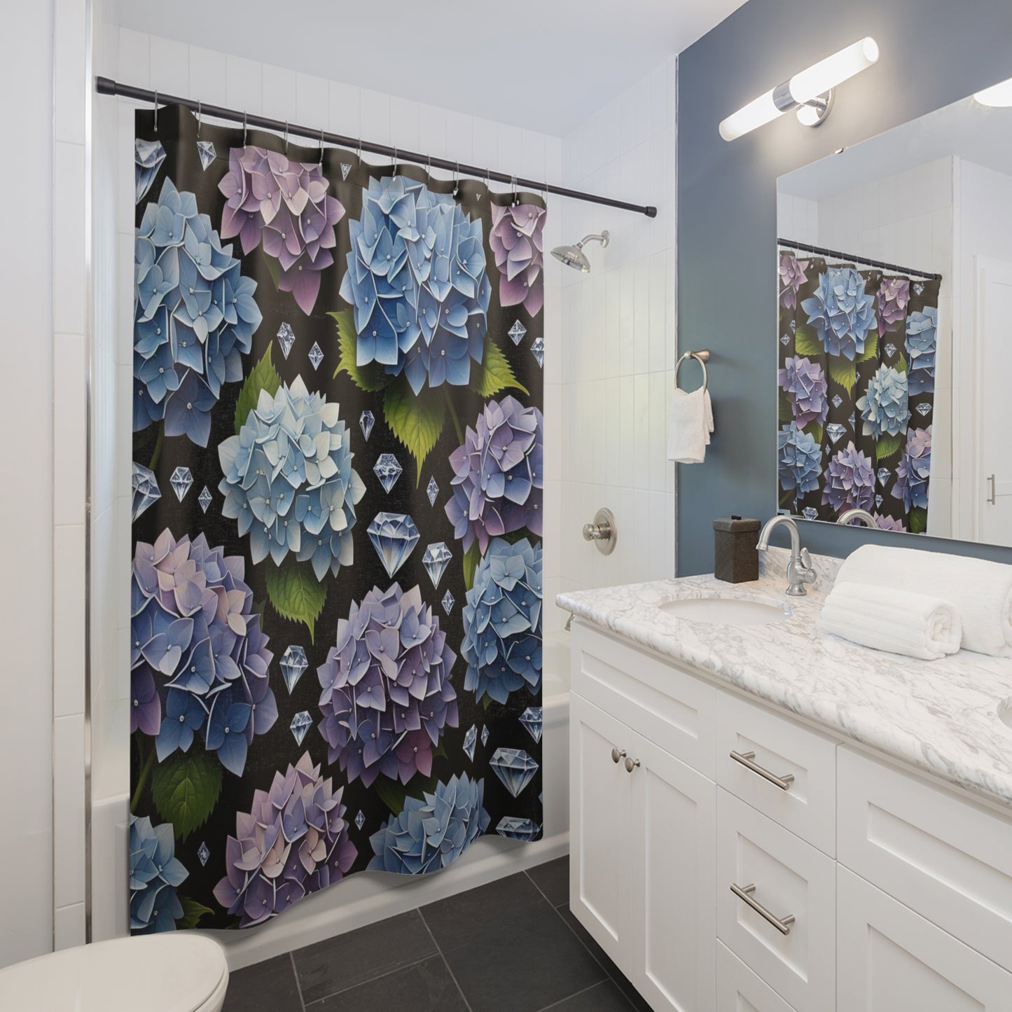 𝓓𝓲𝓪𝓶𝓸𝓷𝓭  𝓗𝔂𝓭𝓻𝓪𝓷𝓰𝓮𝓪  - Shower Curtain