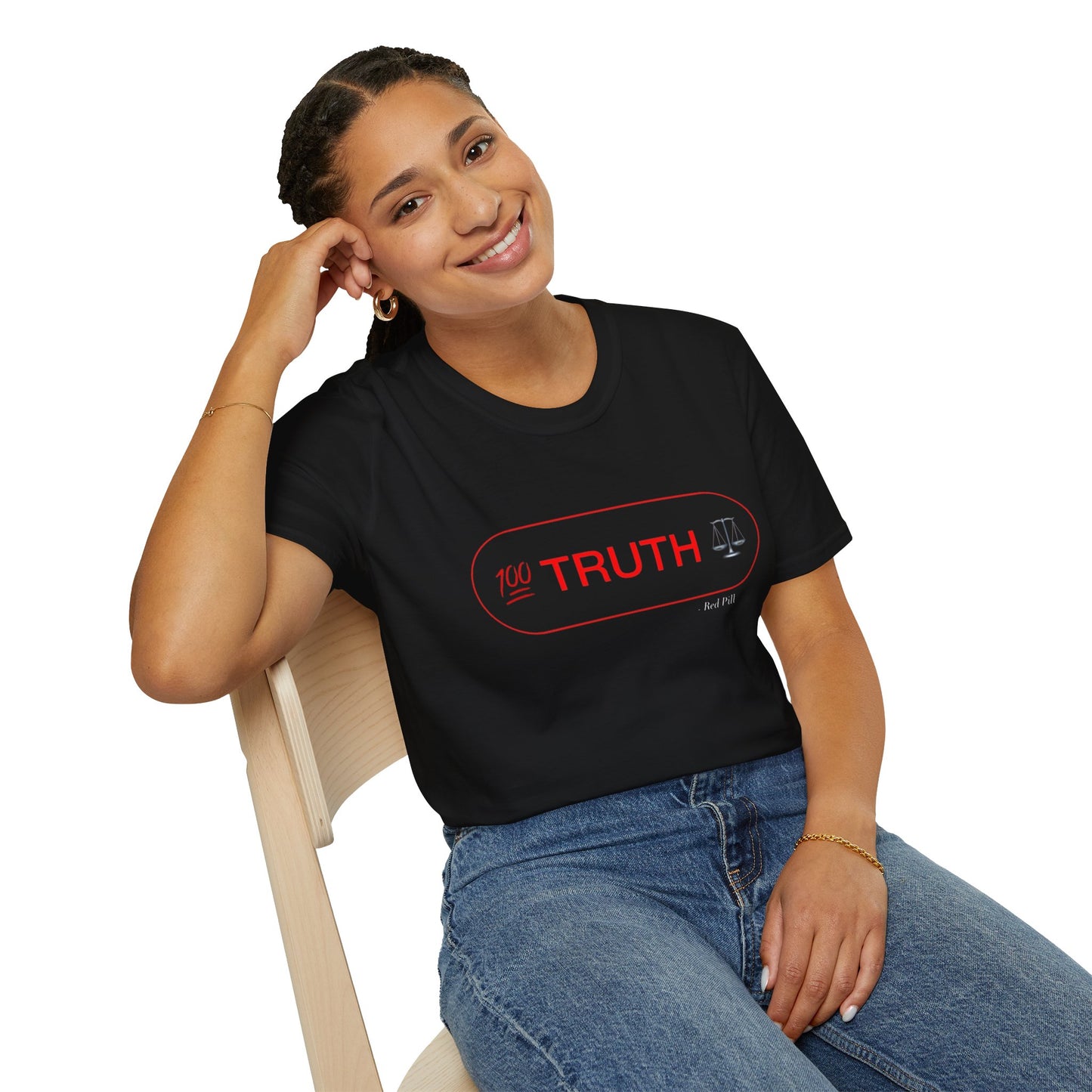 𝓣𝓻𝓾𝓽𝓱 ~ 𝓡𝓮𝓭 𝓟𝓲𝓵𝓵  - Unisex Softstyle T-Shirt