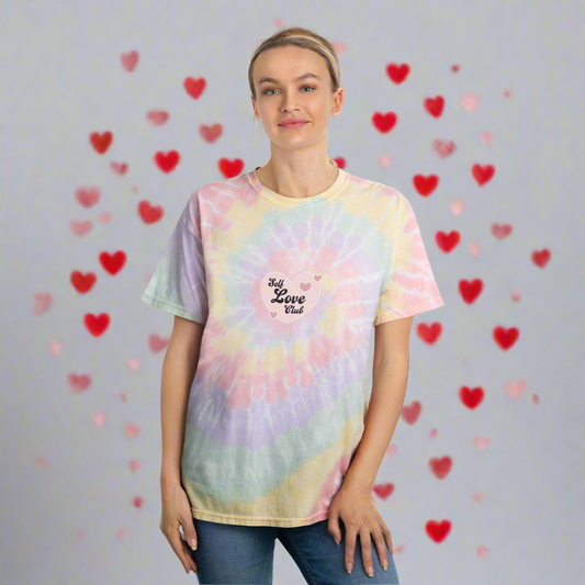 𝓢𝓮𝓵𝓯  𝓛𝓸𝓿𝓮 𝓒𝓵𝓾𝓫  - Hazy Rainbow - Tie-Dye Spiral T-Shirt