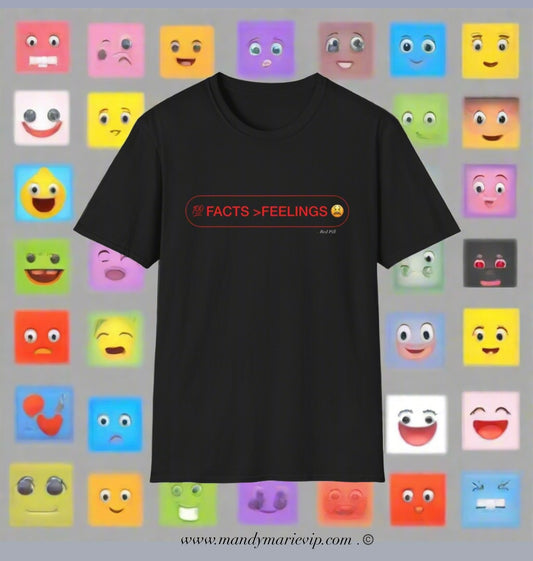 𝓕𝓪𝓬𝓽𝓼 ~ 𝓡𝓮𝓭 𝓟𝓲𝓵𝓵  - Unisex Softstyle T-Shirt