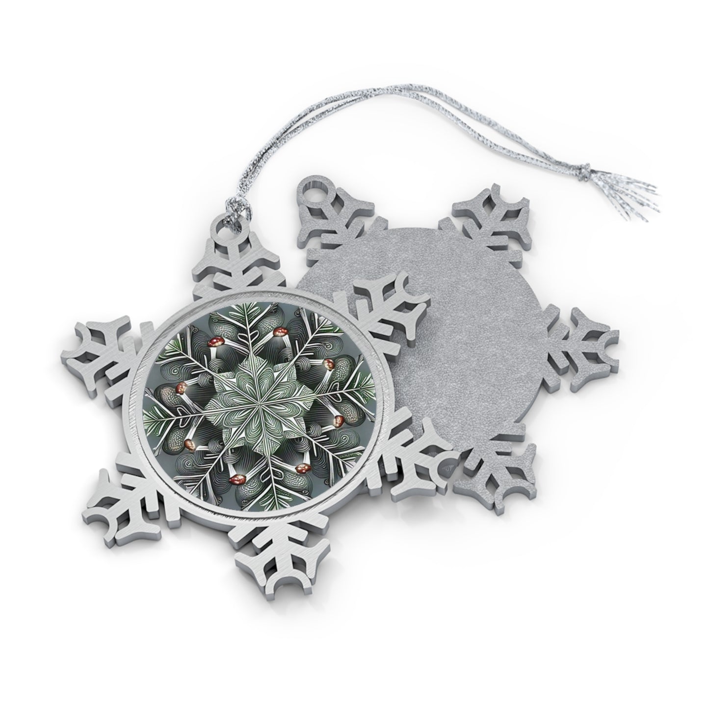 𝓢𝓱𝓻𝓸𝓸𝓶  𝓢𝓹𝓲𝓻𝓲𝓽  ~ 𝓢𝓷𝓸𝔀𝓯𝓵𝓪𝓴𝓮  Pewter Ornament