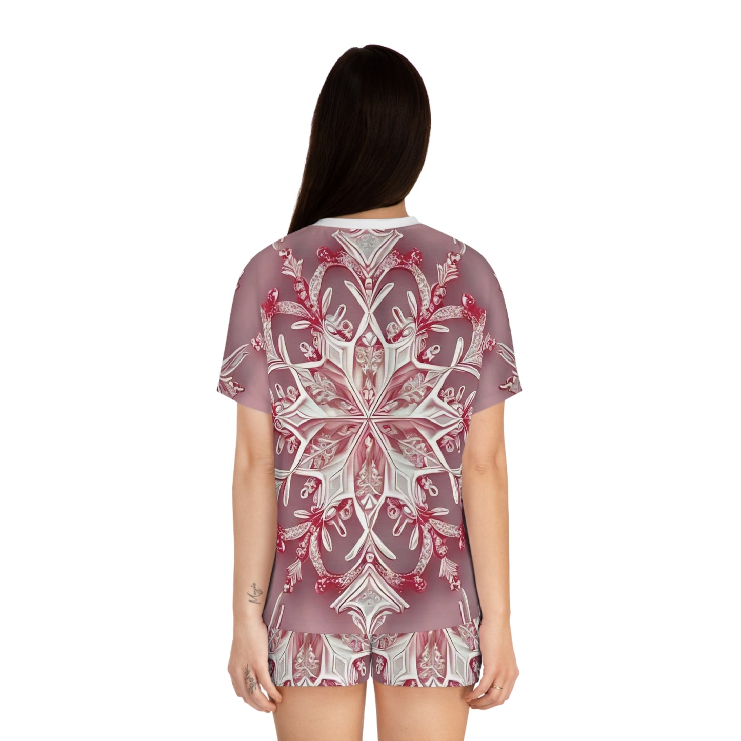 𝓛𝓸𝓿𝓮  𝓢𝓹𝓲𝓻𝓲𝓽  ~ 𝓢𝓷𝓸𝔀𝓯𝓵𝓪𝓴𝓮 -  Women's Short Pajama Set